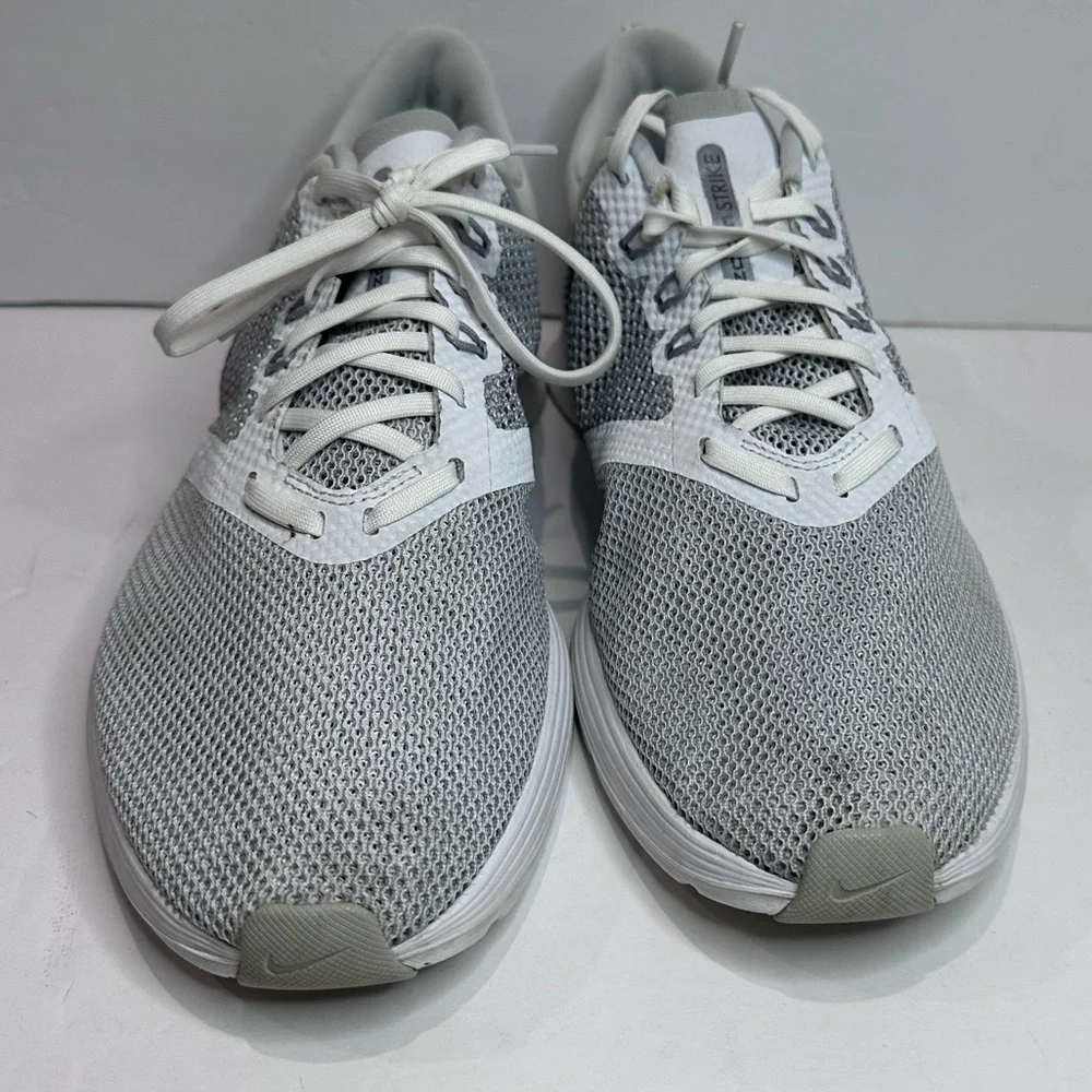 Nike Gray and White Athletic Shoes with Breathable Mesh